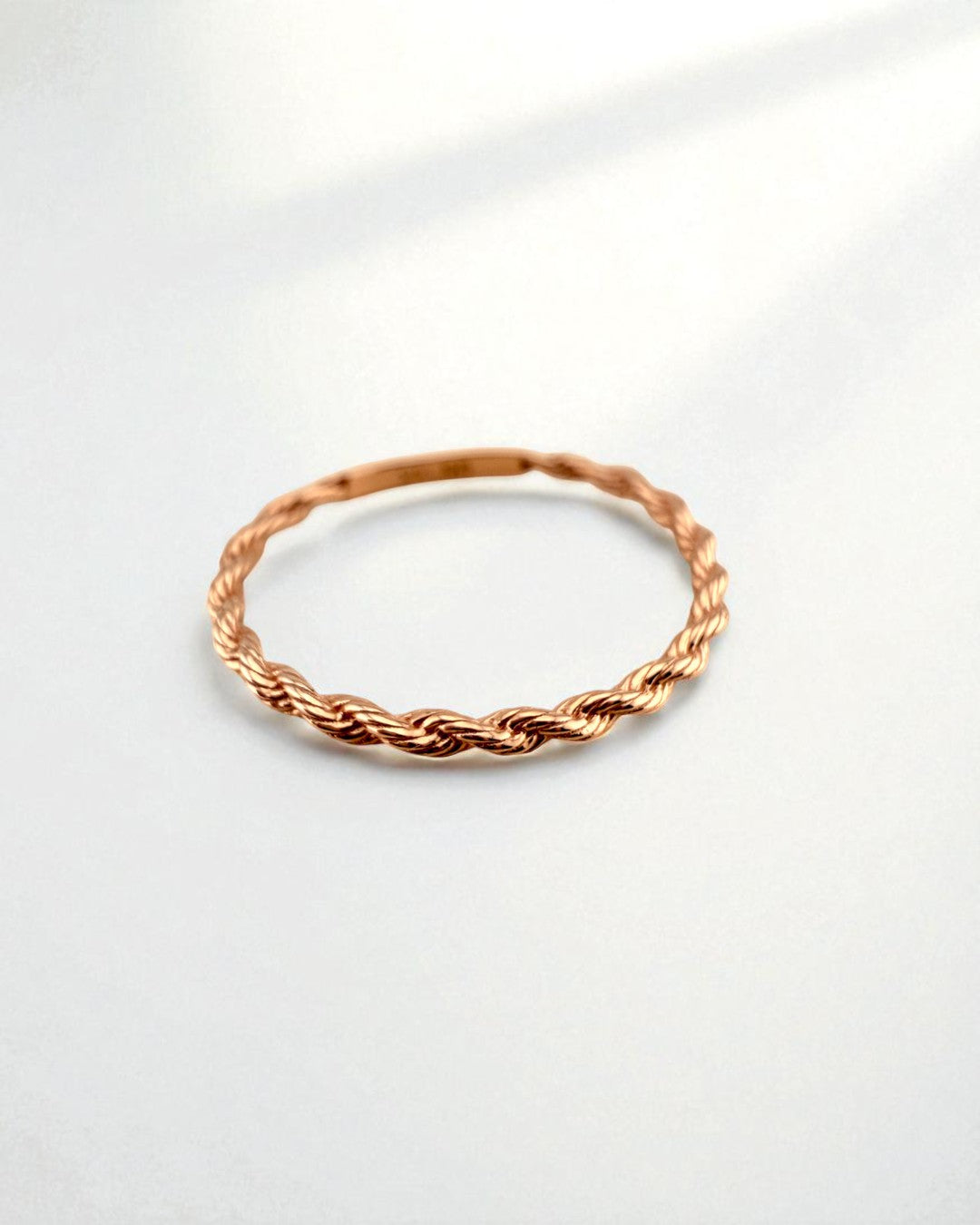 14k Rose Gold Twisted Rope Ring