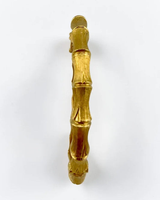 Estate 14K Gold Chunky Bamboo Bangle Bracelet - 22.23g - 14K Solid Gold - Free shipping - 2