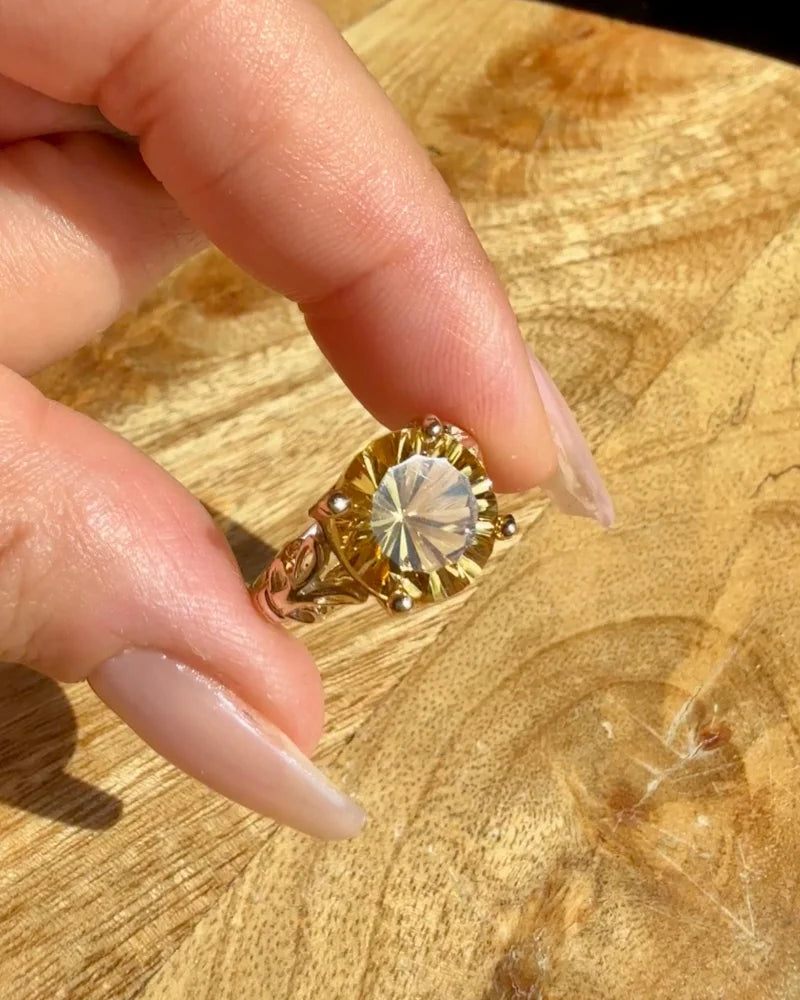 10K Gold 4 ct Citrine Ring - 10K Gold - Free shipping - 5