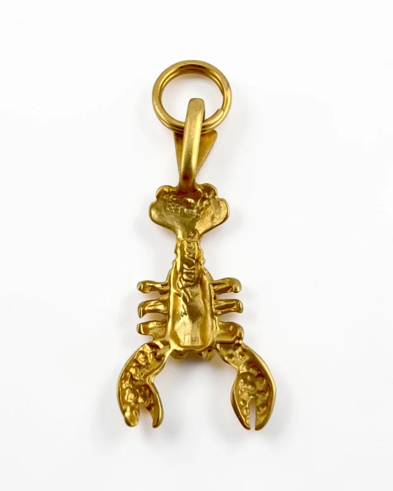 10K Gold Lobster Charm Pendant - 10K Gold - Free shipping - 3
