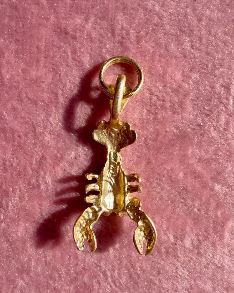 10K Gold Lobster Charm Pendant - 10K Gold - Free shipping - 4