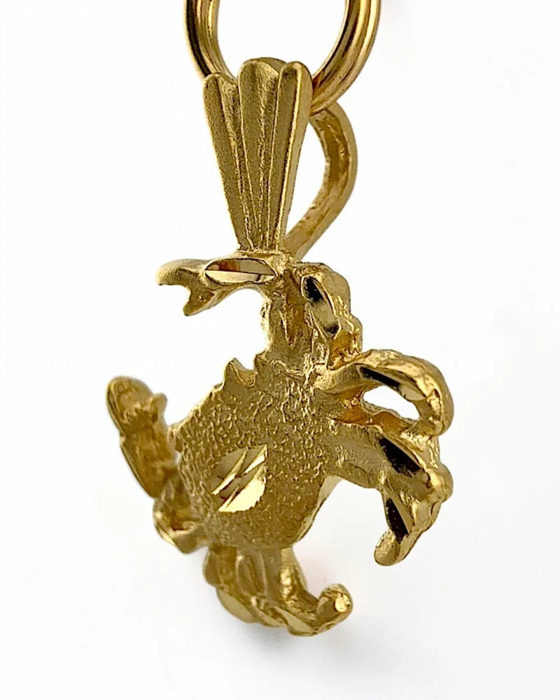 10K Yellow Gold Crab Charm Pendant - 10K Gold - Free shipping - 5