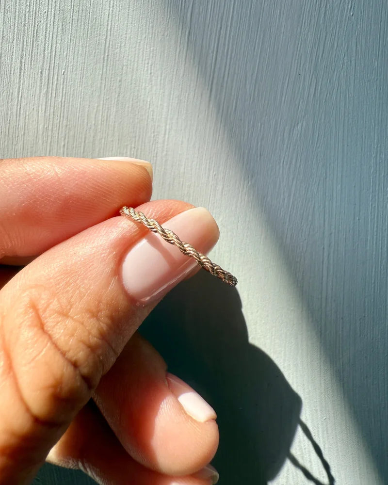 14k Rose Gold Twisted Rope Ring - 7.5 - 14K Rose Gold - Free shipping - 6