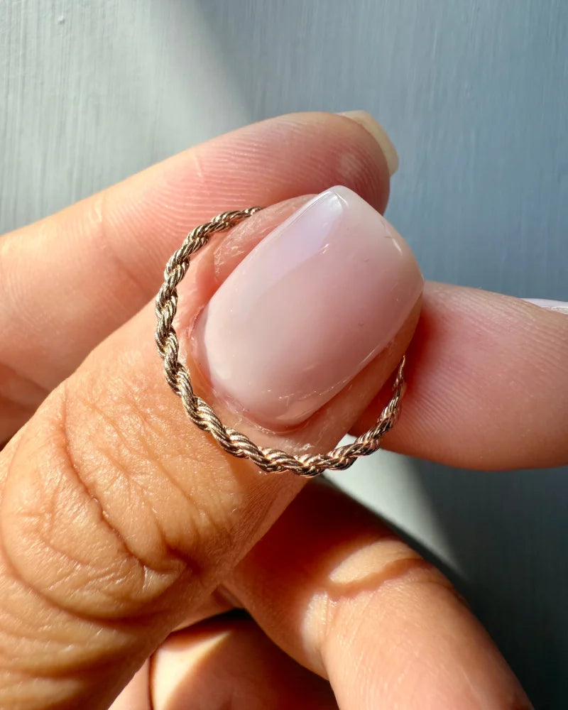 14k Rose Gold Twisted Rope Ring - 7.5 - 14K Rose Gold - Free shipping - 2