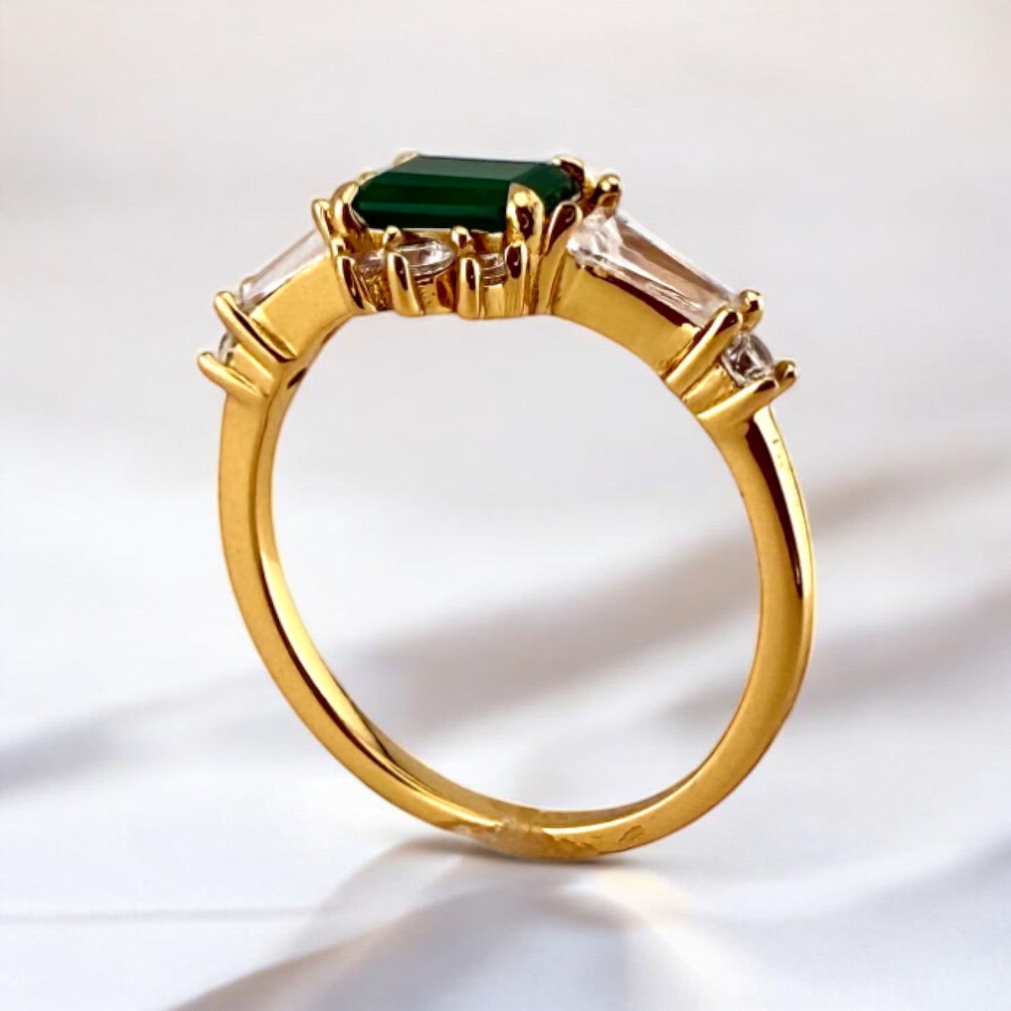 Natural Green Agate Ring