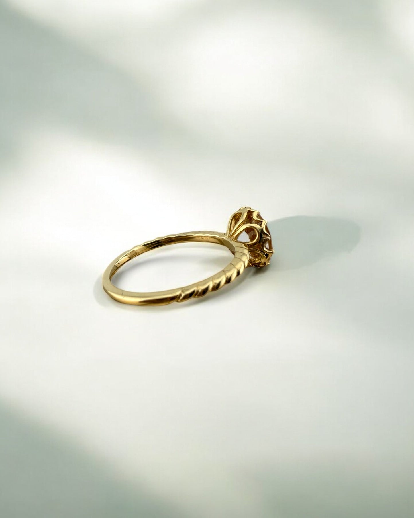 Natural Light Peach Morganite Ring