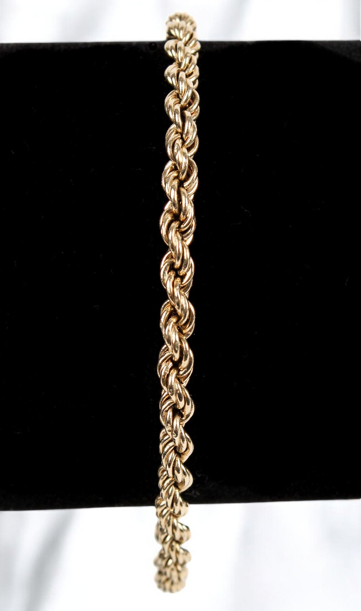 Vintage Classic 14K Gold Rope Chain Bracelet