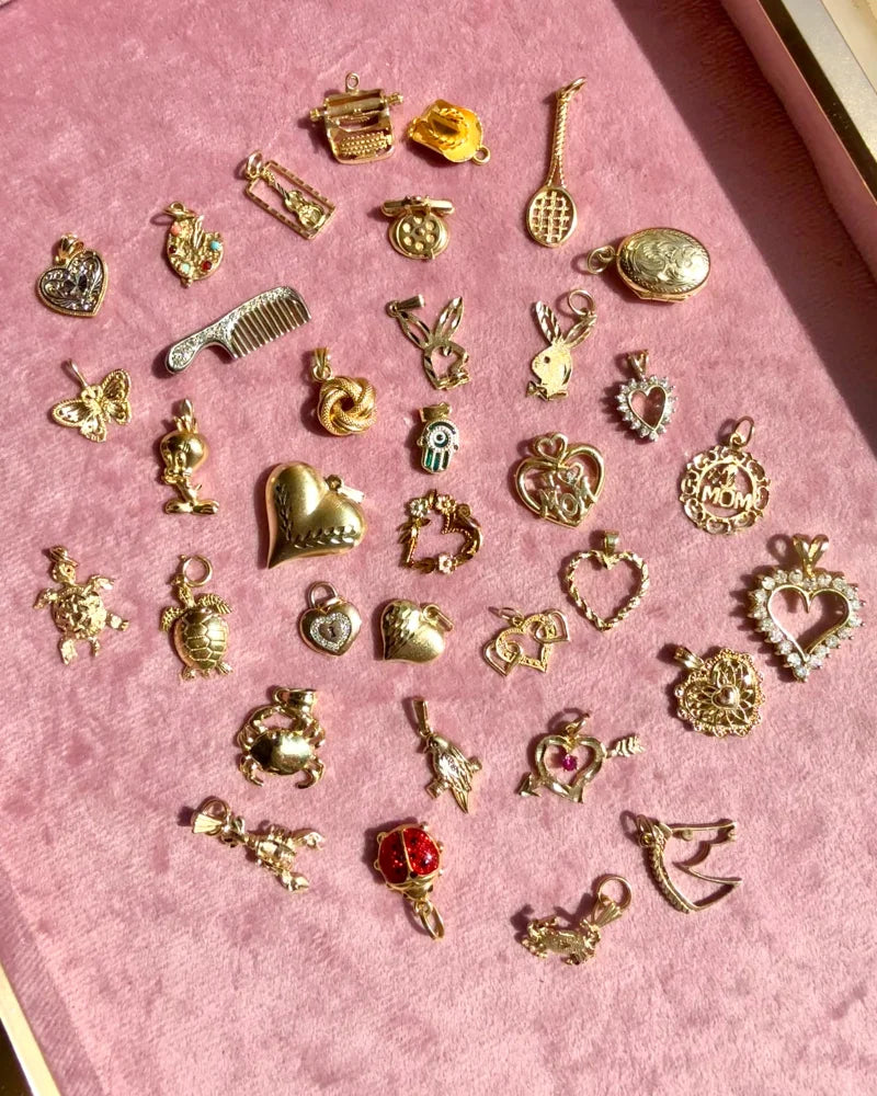 Vintage 10K Diamond Heart Pendant 1 ct - 10K Gold - Free shipping - 5
