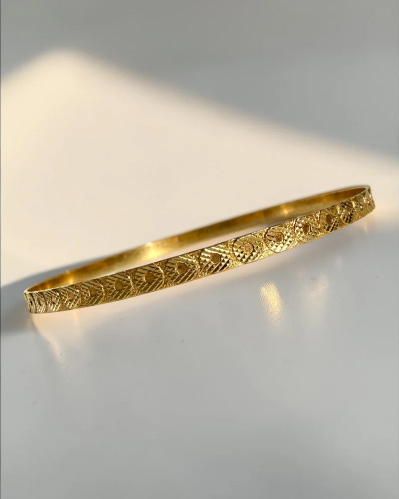 Vintage 10K Gold Stackable Bangles - 10K Gold - Free shipping - 4