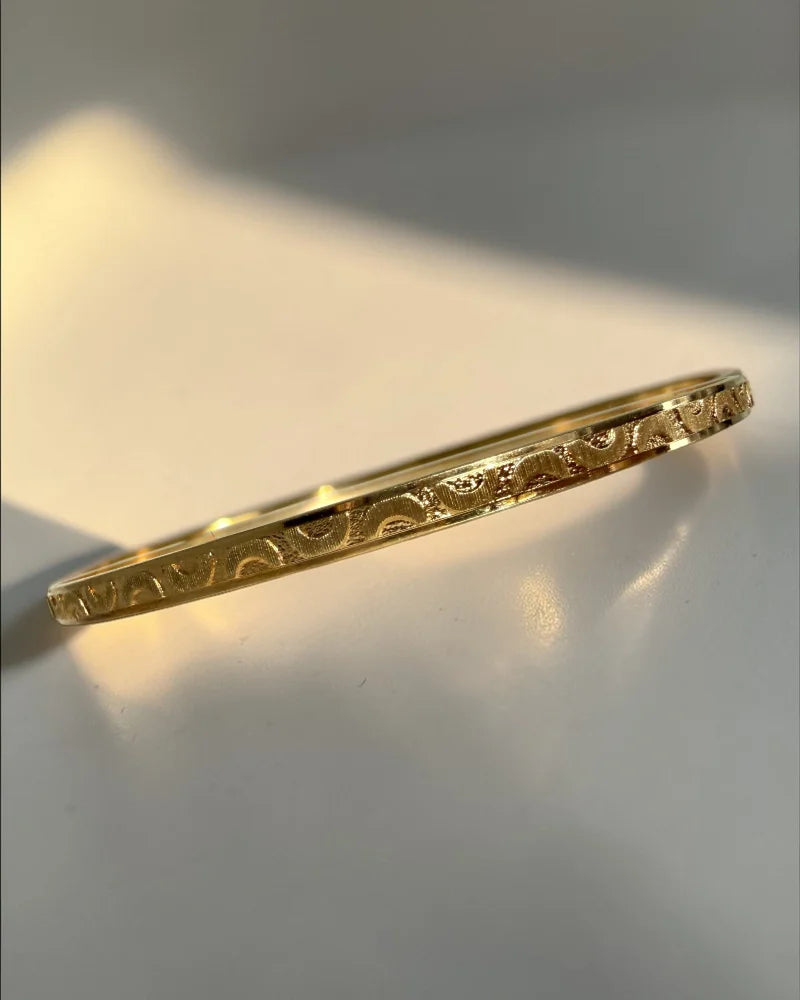 Vintage 10K Gold Stackable Bangles - 10K Gold - Free shipping - 2