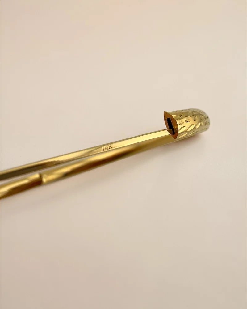 Vintage 14K Gold Bangle Bracelet with Diamond Cut Chevron - 4.6g - 14K Solid Gold - Free shipping - 6