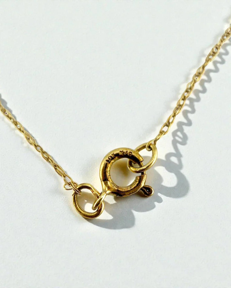 Vintage 1980s Trillion Tanzanite & Diamond Spike Pendant in 10K Gold - 10K Gold - Free shipping - 6